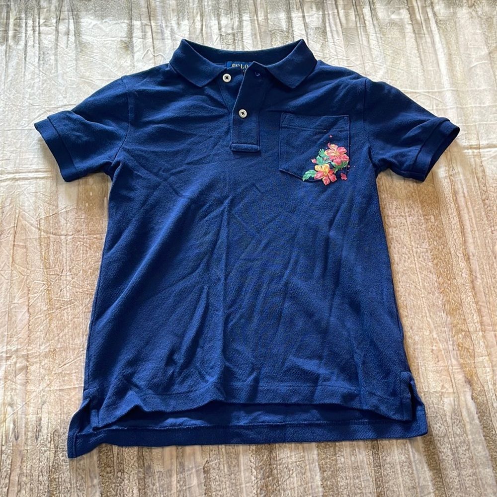 Polo Ralph Lauren Logo Cotten Mesh Polo Shirt Size 6 - Picture 2 of 9